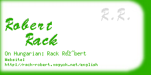 robert rack business card